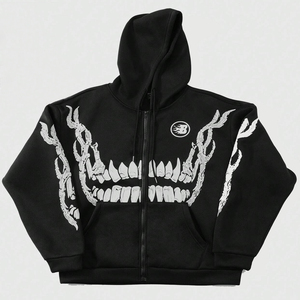 Vente en gros de sweats à capuche streetwear surdimensionnés en coton lourd avec impression graphique, fabricant sur mesure au Pakistan - Product Image 1