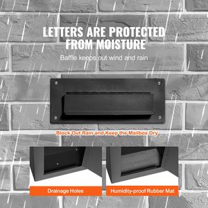 Cassetta Postale da Parete in Acciaio Resistente 2.8x7.9x13 Pollici con Serratura a Combinazione, Cassetta di Deposito da Parete 13x7x17 Pollici per Applicazioni Postali - Product Image 2