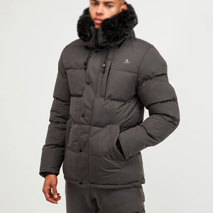 Abrigo parka largo con capucha para hombre al por mayor, ropa de abrigo gruesa y aislada para invierno, proveedor de ropa personalizada 2026 - Product Image 1
