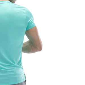 Men's Custom Turquoise Aqua Performance <b>TShirt</b> Lightweight QuickDry <b>Polyester</b> Spandex Gym Training Sports Tee OEM Activewear Top - Product Image 5