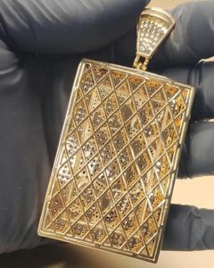 Colgante Diamond Ace Ff King of Poker, Colgante de Plata de Ley 925 con Moissanita VVS, Estilo Hip Hop, Colgante con Diamantes de Colores - Product Image 6