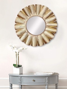 High Demanded J N Crafts Silver Modern <b>Square</b> Wall Mirror Trending Indian Canvas Style <b>Framed</b> for Living Room Wedding - Product Image 3