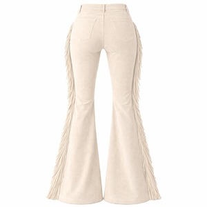 Pantalon en daim pour femme, cuir souple de luxe, coupe large, taille haute, élégant, décontracté, fournisseur en gros, usine, sur mesure, en vrac - Product Image 5
