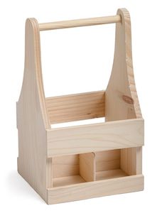 Vintage Design Wooden Rectangular Storage Box With <b>Black</b> Handle Minimalist Design Single Tier Kitchen Organizer For Sundries - Product Image 3
