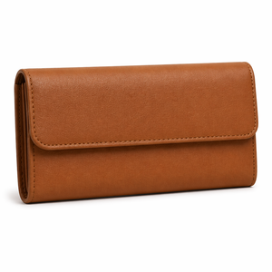 Portefeuille court en cuir véritable pour femme, style exécutif, avec bouton paysage, design élégant, pour affaires, idéal comme cadeau, anti-RFID, durable - Product Image 5