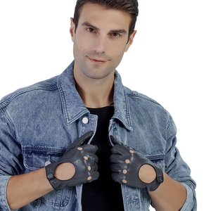 Gants de conduite en cuir d'hiver, chauds, doux, en cuir véritable, pour homme et femme, au prix d'usine - Product Image 2