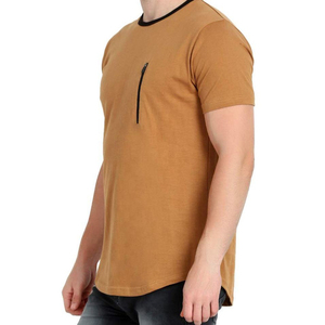 T-shirts en coton biologique personnalisés pour hommes, col rond, logo frontal, haute qualité, écologiques, fabriqués au Pakistan, prix bas pour 2025 - Product Image 3
