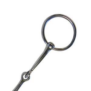 Bocado de caballo de acero inoxidable premium con anillo suelto y eslabón de cobre en forma de rombo para entrenamiento ecuestre - Product Image 3