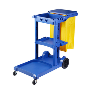 Carrito Multiusos <span class=keywords><strong>de</strong></span> Plástico <span class=keywords><strong>Azul</strong></span> para Conserjería, Resistente a la Oxidación, con 4 Ruedas y Capacidad <span class=keywords><strong>de</strong></span> 400 lb, Ideal para Limpieza <span class=keywords><strong>de</strong></span> Habitaciones <span class=keywords><strong>de</strong></span> Hotel - Product Image 1