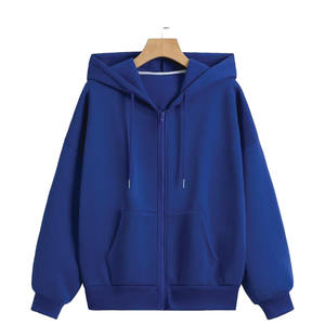 Trending Royal Blue <b>Pullover</b> Fleece Sweatshirt Full Sleeve Hooded Jacket Casual Streetwear Top 100% Cotton Anti-Wrinkle Custom - Product Image 1