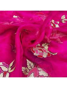 Tissu en Chiffon Brodé Malty Dobby 100% Polyester Respirant Écologique pour Mariage, Couleurs Personnalisées, Fournisseur Textile Export - Product Image 3