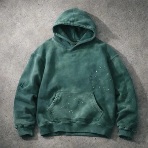 Sudadera con Capucha Extra Grande para Hombre, 100% Algodón, Felpa Francesa, Resistente al Viento, Ecológica, Impermeable, Informal, Otoñal, con Bolsillo - Product Image 4