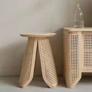 หวายสานสีเหลืองขัดเงาคุณภาพสูง - ตาข่ายหวายธรรมชาติสไตล์วินเทจสำหรับงานตกแต่งภายในแบบอินโดจีน - Product Image 1