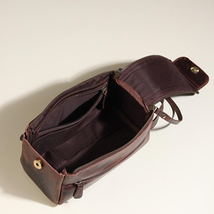 Portable Leather <b>Toiletry</b> Bag Men Travel Cosmetic Organizer Waterproof Grooming <b>Storage</b> Bag LTB-0118 - Product Image 5