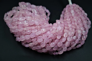 ลูกปัดมอร์แกไนต์ธรรมชาติขนาด6*8-8*10มม. ทรงรีเรียบ17นิ้วสำหรับทำเครื่องประดับ - Product Image 5