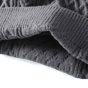 Pull tricoté décontracté pour homme, couleur unie, faible MOQ, pour usage extérieur, vente en gros - Product Image 5