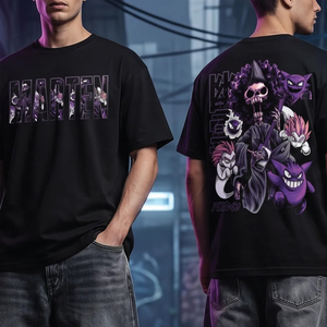 Camiseta Negra para Hombre con Estampado de Letras Marten, Manga Corta, Cuello Redondo, Estilo Casual Oversize, Estilo Urbano, Ecológica, 100% Algodón - Product Image 6