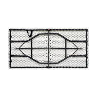 Table pliante portable 5FT avec plateau HDPE facile à nettoyer, idéale pour le bureau, le camping, le jardin, les banquets, la terrasse, avec structure en acier thermolaqué.