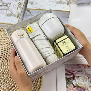 Caja de Regalo con Logotipo Personalizado, Lujosa y Ecológica, 3 en 1: Taza de Café, Paraguas y Ventilador, para el Día del Padre, Año Nuevo, Bodas, Cumpleaños - Product Image 3