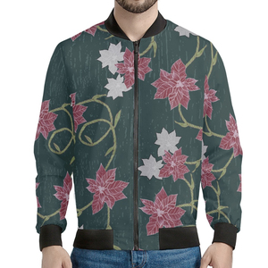 Chaqueta Bomber para Hombre con Estampado Personalizado de Moda Deportiva Hawaiana Pua Kalikimaka, Chaquetas de Trabajo para Hombre de Alta Calidad - Product Image 4