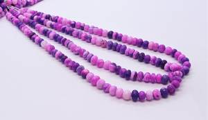 ลูกปัดโอปอลลาเวนเดอร์ทรงรอนเดลล์เรียบขนาด 6.5-7.5 มม. สีม่วงลายจุด ลูกปัดพลอยโอปอลธรรมชาติ สีม่วงลายจุดทรงรอนเดลล์ - Product Image 6