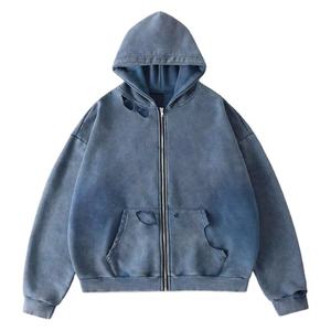 Sudadera con Capucha Personalizada Unisex Oversize de Mezcla Poliéster/Algodón, Forrada, Tejida, con Bolsillos, Lavado Ácido, Anti-Pilling, para Verano - Product Image 1