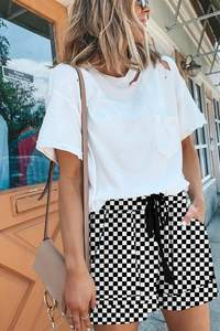 Pantalones cortos para hombre con estampado de palmeras, cintura elástica con cordón, para verano, playa, vacaciones, informales, coloridos, camisa blanca, para hombre, verano - Product Image 3