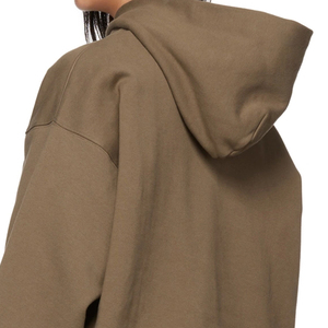 Sweat à capuche oversize pour femme, cousu à la machine, avec logo frontal, en molleton polyester/coton écologique, pour l'hiver - Product Image 5