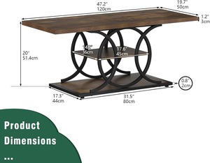 Mesa de Centro de Metal Negro Resistente con Diseño de Lujo para una Decoración Elegante de la Sala de Estar, Moon Star Exports, Muebles Personalizados - Product Image 2