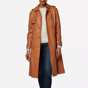 Abrigos de Cuero para Mujer, Populares en Invierno, Diseños Personalizados con Logotipo Frontal, Alta Calidad - Product Image 3