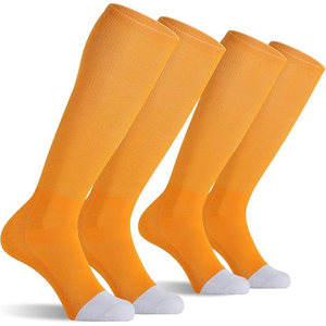 Daizha Sports Knee High Soccer Baseball Softball Sports <b>Socks</b> 100% Cotton Breathable Solid Color Summer Unisex Adult - Product Image 1