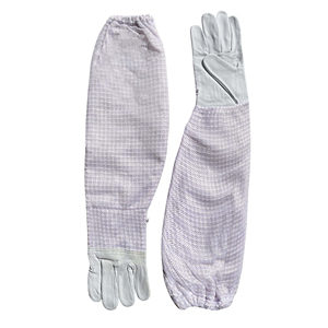 Gants d'apiculture à poignets élastiques en cuir, manches longues, résistants aux piqûres pour apiculteurs, fourniture OEM - Product Image 6
