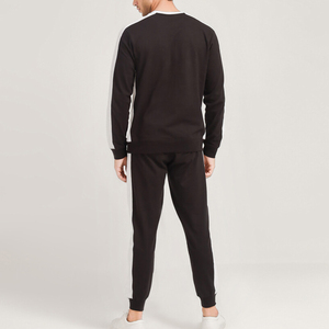 Mens Full <b>Zip</b> <b>Hooded</b> Sweatsuit Soft Cotton Blend Jogging Set Breathable Workout Tracksuit Long Sleeve Hoodie Elastic Pants - Product Image 5