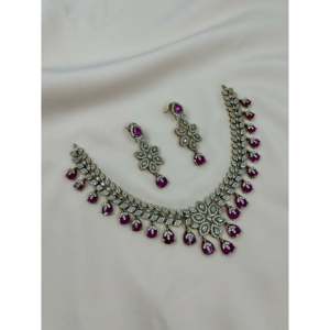 Indian Ethnic Artificial <b>Jewellery</b> Pallavi Victorian Necklace <b>Set</b> for Bridal Festival - Product Image 6