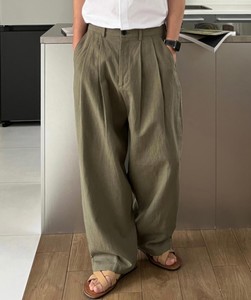 Pantalon décontracté pour homme taille mi-haute 100% coton léger coupe droite avec braguette zippée respirant écologique poches latérales - Product Image 5