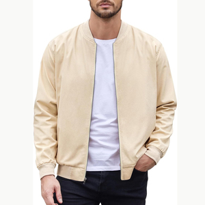 Blouson Bomber d'Hiver Personnalisé pour Homme à Col Montant en Toile – Vente en Gros, Couleur Personnalisée, Logo Frontal, Séchage Rapide, Coupe-Vent, Respirant, Laine - Product Image 1