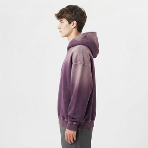 Sudadera con Capucha Personalizada, Estilo Desgastado por el Sol, Oversize, de Algodón Grueso, para Streetwear, Fabricante OEM/ODM de Marca Privada - Product Image 6