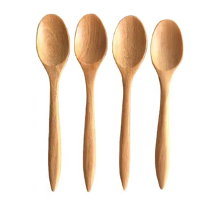 Ensemble de cuillères de service en bois écologiques plaqué or, faites à la main, en bois d'acacia, de manguier et de teck, style bohème, ustensiles de cuisine, finition miroir - Product Image 1
