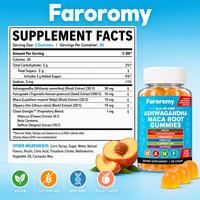 Permen Kunyah Ashwagandha Maca Root Label Pribadi Grosir - Campuran Herbal Multi Adaptogen Vegan Bebas Gluten 60 Buah