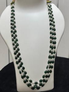 Women's Double Strand Freshwater Natural Pearl Set Trendy Beaded Style Everyday Wear Party White Oval Pearls Gift - Product Image 6