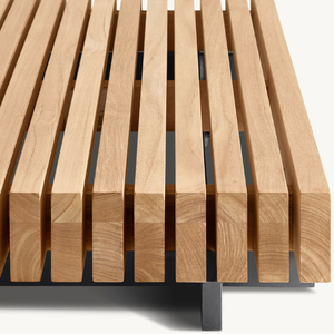 Hot <b>Sale</b> Rectangular Coffee <b>Table</b> Made of Teak Wood with Simple Modern Striped Style Eco-friendly and Durable <b>for</b> Living Room - Product Image 5