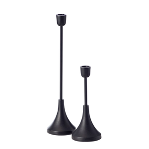 Porte-bougie au design élégant et raffiné, de haute qualité, finition noire, en aluminium coulé, personnalisé, fait main, décoration d'intérieur - Product Image 4