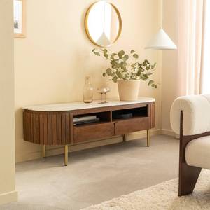 Mueble para TV Vandana Mira Altis en mármol y madera de mango - Product Image 1