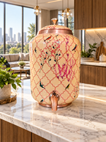 Fabricant indien, distributeur d'eau en cuivre pur à 100 %, design animalier, artisanal, récipient traditionnel pour l'eau potable, pour la maison