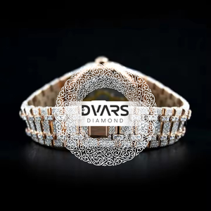 Montre-bracelet automatique de luxe Elite avec mouvement automatique, diamants couleur D, moissanite VVS1, verre saphir, acier inoxydable, fabrication haut de gamme - Product Image 2