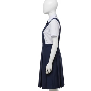Ensemble jupe plissée et chemise unisexe 100 % polyester durable et respirant pour écoliers, style urbain, tenue scolaire quotidienne pour étudiants - Product Image 4