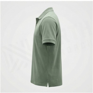 เสื้อโปโลผู้ชายสีพื้นคุณภาพสูง ดีไซน์โดดเด่น ปักโลโก้  รับสั่งทำสีตามต้องการ เสื้อผ้าลำลองสำหรับออกกำลังกาย - Product Image 3