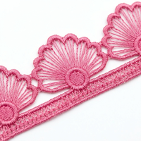 Ruban de dentelle guipure rose bébé 10 mm en vrac, 20 mètres, traditionnel, écologique, pour accessoires capillaires, vêtements pour enfants, bordures de robes, artisanat et couture