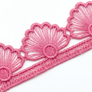 Ruban de dentelle guipure rose bébé 10 mm en vrac, 20 mètres, traditionnel, écologique, pour accessoires capillaires, vêtements pour enfants, bordures de robes, artisanat et couture - Product Image 5