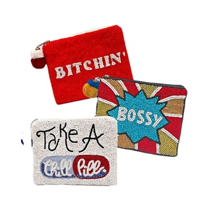 À la mode Nouveau Design Mini Zipper Sac À La Main Perlé Broderie Bonhomme De Neige Mignon Fantaisie Top Beau Jour De Noël Festival - Product Image 5